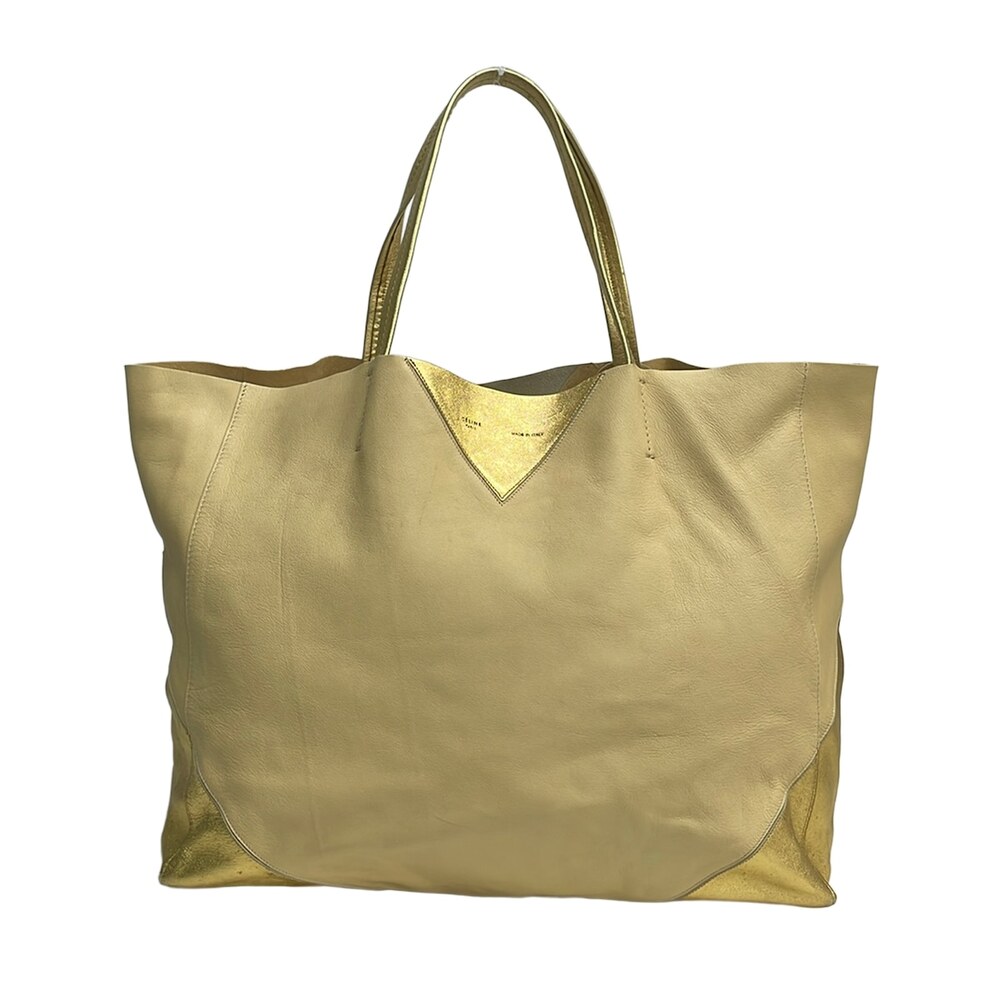 Celine Horizontal Cabas Tote Bag Beige Gold